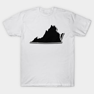 Black Virginia Outline T-Shirt